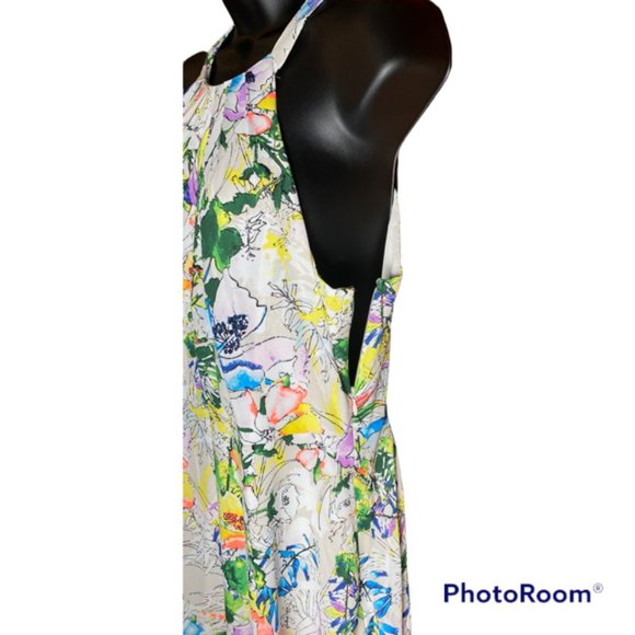 Express Neon Floral Sundress Large NEW - Picture 5 of 6